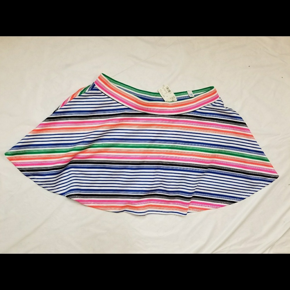 New Justice Skater Skirt Skort Sz18 Striped NWT